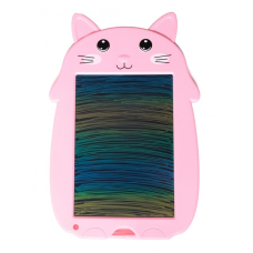 Дитячий графічний кольоровий планшет дошка для малювання котик BabyShark LCD 9 дюймів рожевий