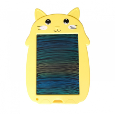 Дитячий графічний кольоровий планшет дошка для малювання котик BabyShark LCD 9 дюймів жовтий