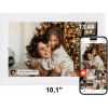 Цифрова фоторамка Frameo WiFi 10.1 дюймів із сенсорним управлінням, дисплей HD 1280*800P та 32Gb вбудованої пам'яті біла