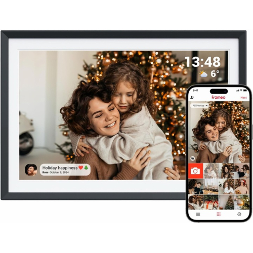 Цифрова фоторамка Frameo WiFi 10.1 дюймів із сенсорним управлінням, дисплей HD 1280*800 1080P та 32Gb вбудованої пам'яті