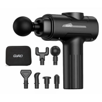 Перкусійний масажер для тіла та м'язів, ручний пістолет GYRO Muscle M7 Gun Massager Black (GYRO-M7)
