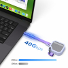 Кабель USB Type-C Mission 40 Gbit, 250 W, 8K з брелоком бузковий