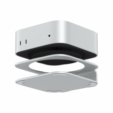 Підставка для Mac Mini M4/M4 Pro MISSION MS60 Silver зі швидким доступом до кнопки вимкнення та додатковим пасивним охолодженням