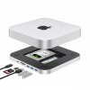 USB-хаб кардрідер та карман MISSION Type-C 8 в 1 Aluminum із слотом для SATA HDD/SSD і M.2 NVMe и NGFF Grey для Mac mini та інших пристроїв (MC25PRO)