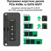 USB-хаб кардрідер та кишеня MISSION Type-C 9 в 1 Aluminum зі слотом для жорстких дисків SSD M.2 NVMe та NGFF Space Grey (MC15)