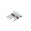 USB-хаб Qitech Aluminum Mini Type-C + Type-A + MicroSD + SD адаптер, перехідник для Macbook Pro и Air Silver