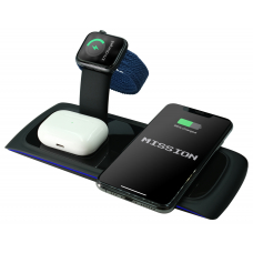 Бездротовий зарядний пристрій MISSION Wireless Dock N33 3 в 1, чорний (Mi-N33bk)