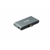USB-хаб Qitech Type-C 5 в 1 Aluminum Mini Type-C + USB-A + HDMI+ 3,5 mm jack адаптер, перехідник Space Grey