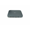USB-хаб Qitech Type-C 6 в 1 Aluminum із слотом для SATA HDD/SDD Space Grey
