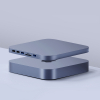 USB-хаб Qitech Type-C 6 в 1 Aluminum із слотом для SATA HDD/SDD Space Grey