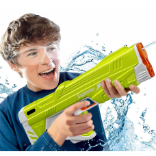 Водяний автоматичний пістолет бластер електричний голубий MISSION Water Superior Gun зелений